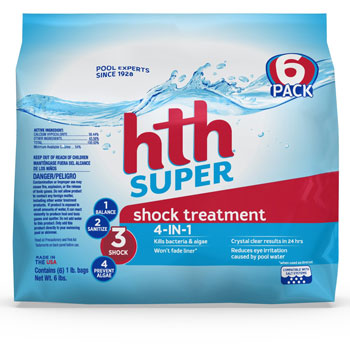 HTH Pool Shock Super Shock Treatment 6 count 6lbs