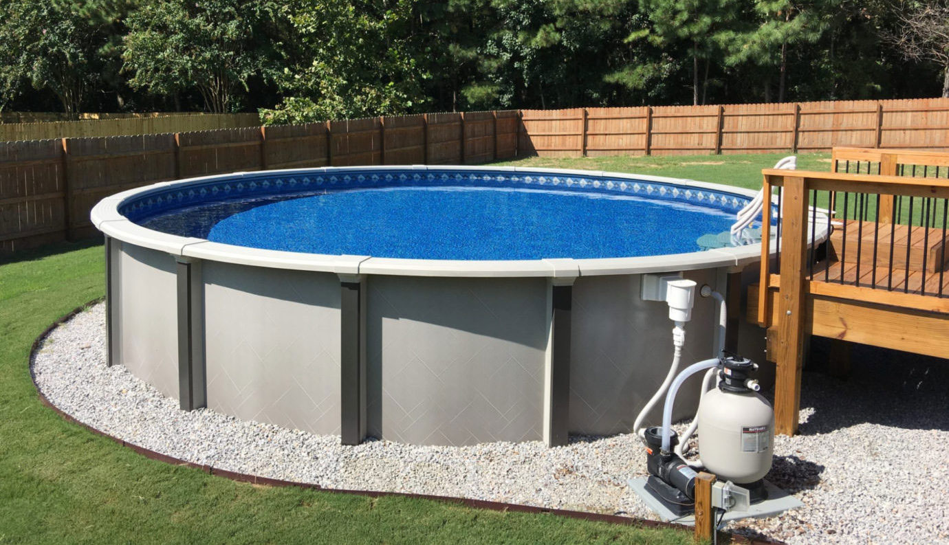 above ground swimming pool with pump